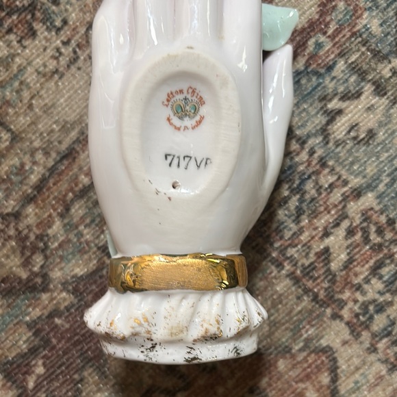 LEFTON CHINA HAND PAINTED PORCELAIN LADY HAND RING HOLDER FIGURINE JAPAN 717VP - Picture 6 of 7